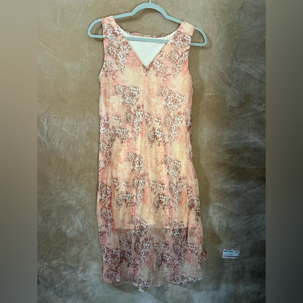 La Belle Floral Midi Dress‎ - Pink and Cream